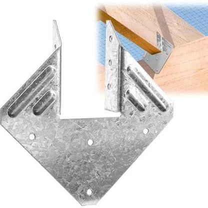 50 Pack 16-Gauge Hurricane Ties for Rafter, Heavy Duty Hurricane Straps, Robust Hot Dip Galvanized Rafter Ties Brackets, Joist Hangers for 2X Deck Joists