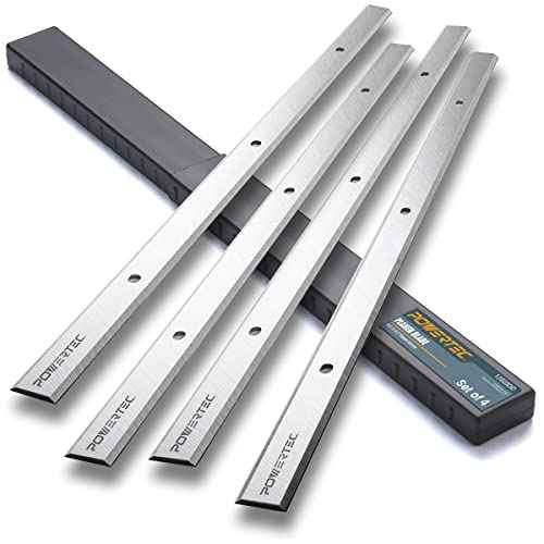 POWERTEC 12-1/2 Inch Planer Blades for Craftsman CMEW320, 21758, Wen PL1252, Porter Cable PC305TP, Delta 22-560, 22-565, TP305, Grizzly G0663, POWERTEC PL1252 Planer, Set of 4 (12803DD)
