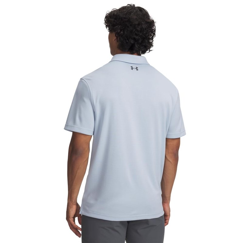 Under Armour Men's Tech Golf Polo, (455) Blue Calm / / Pitch Gray, Large Tall