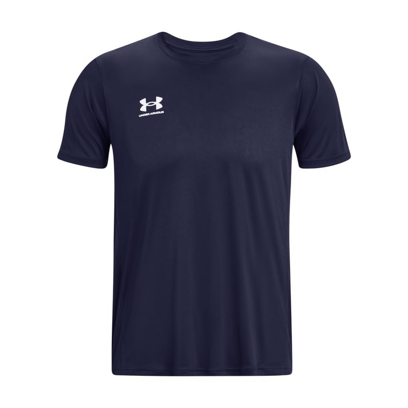 Under Armour Men's Challenger Train Short Sleeve T Shirt, (410) Midnight Navy / / White, Large