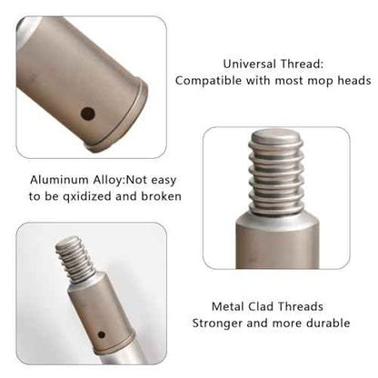 Broom Handle Threaded End Replacement for Extension Poles 1 Inch and 3/4 Inch Threaded Tips for Repairing and Connecting Compatible with Most Standard Broom Extension Poles