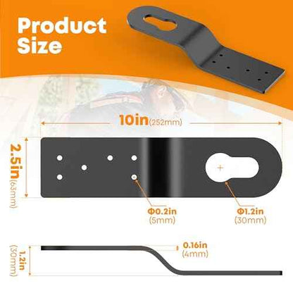 Roof Safety Anchor Hitch Clip,Roof Anchors For Fall Protection Connects To Wood Surfaces,Permanent Roof Anchor Use With Roofing Harness, Safety Ropes And Other Roof Safety Equipment (Black-5 Pcs)