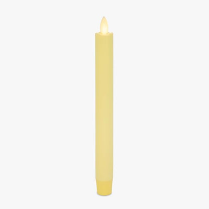 Luminara - Flameless Battery Operated Taper Candle - Lemon Chiffon - Pack of 1-1x9.5 - LED Flickering Flame - Realistic Safe for Home Kids and Pets