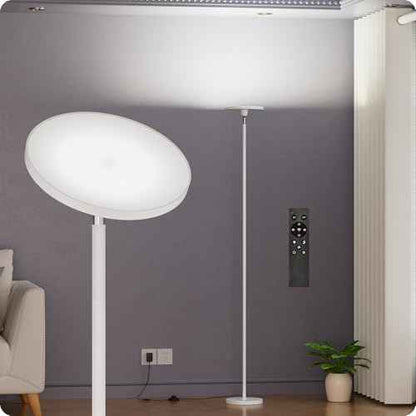 Dimmable Floor Lamp with Remote£¬Floor Lamps for Living Room Bedroom Office£¬Adjustable Brightness (10%-100%)and Color Temperature (3000k- 6000k )£¬Standing Lamp Tall Lamp with Foot Switch (white)