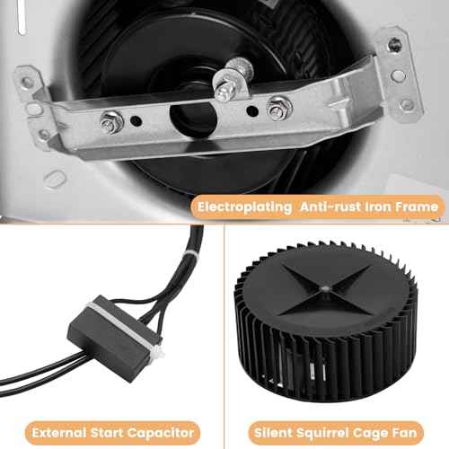 S97015162 Motor, 110 CFM Broan Exhaust Fan Motor Assembly Models 678-G, 2678F-A, 683-C, 770RLTK | Fits 8" x 8-1/4" Bathroom Exhaust Fan Housing