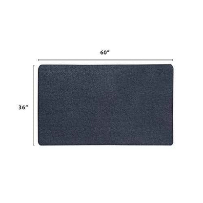 VersaTex Multi-Purpose Recycled Rubber Floor Mat for Indoor or Outdoor Use, Utility Mat for Entryway, Tool Bench, Garage, Under-Sink, Patio, and Door Mat; 36" x 60", Black
