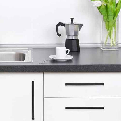 10 Pack 7-1/2 Inch Matte Black Kitchen Cabinet Handles Knurled Cabinet Pulls Black Drawer Pulls Kitchen Hardware