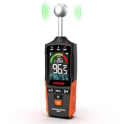 MS04 Pinless Moisture Meter with Ball Probe for Non-Destructive Area Scans Ideal for Wood Walls and Construction Materials Customizable Humidity Alarms Built-in Flashlight