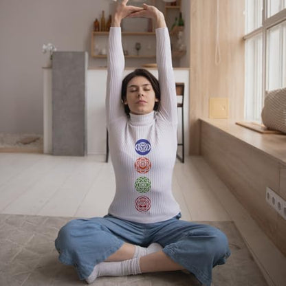 FINGERINSPIRE 4 Styles Religious Themes Stencils with a Brush 11.8x11.8Inch Chakra Symbols Painting Stencil Yoga Pattern Template PET Tree of Life Om Symbols Template for Wood Wall Floor Tiles