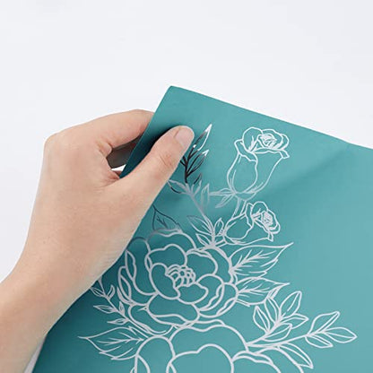 OLYCRAFT 11x8.6 Inch Self-Adhesive Silk Screen Printing Stencil Reusable Pattern Stencils Rose Flower for Painting on Wood Fabric T-Shirt Wall and Home Decorations