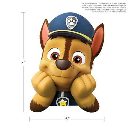 Paw Patrol Chase Peeking Wall Decal - 7" Vinyl Wall Sticker Bedroom Decorations - Paw Patrol Room Decor Peel and Stick