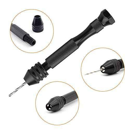 Professional Pin Vise Hand Drill Bits, Mini Twist Drill Bits Set (0.8-3.0mm), Precision Hand Drill Bit Rotary Tools Set of 11, for Metal Wood, Manual Work DIY, Jewelry, Assembling, Model Making