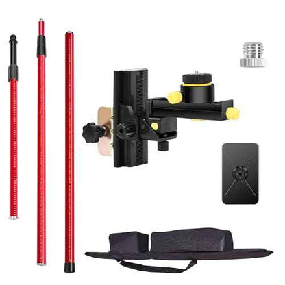 Laser Level Pole with Multi-function Fine-tuning Pan-Tilt Head£¬13.12Ft./4M With 5/8&1/4 interface screws (6.25 inches/2.36 inches) thread for Rotary and Line Lasers