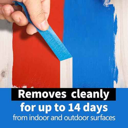 Blue Painters Tape 4 Rolls: Masking Tape 1 Inch Wide x 55 Yards - Painter's Tape Blue Masking Tape for Walls Painting Packing, Wood, Floors, DIY, Total 220 Yards
