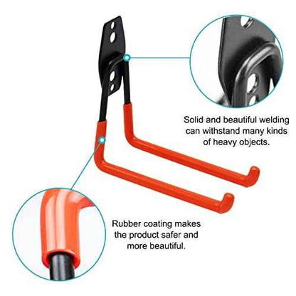 Eagles Garage Wall Hooks,12Pack Heavy Duty Garage Storage Hooks with Anti-Slip Coating,Wall Mount Garage Hanger Organizer,Tool Hangers for Hanging Bike, Ladder and Garden Tools