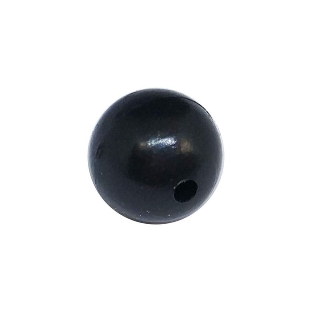 unclesportinfof 200pcs/pack Soft Rubber Black Fishing Beads Round Plastic Rig Beads 8mm Carp Fishing Gear Accessory