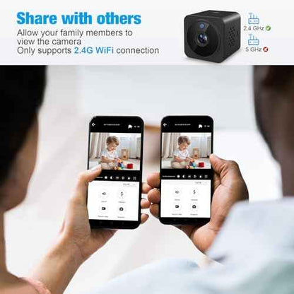 Hidden Camera Spy Camera,1080P HD Mini Nanny Cam for Home/Office with Night Vision, App Control WiFi Indoor Security Cameras, Motion Detection,Wireless Remote Viewing Cam