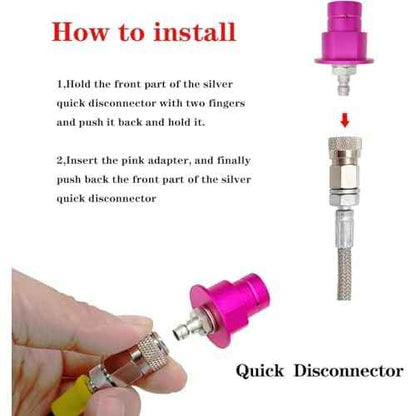 Soda Machine Co2 Adapter Quick Connector Adapter With High Pressure Stainless Steel Hose,Soda Water Maker Adaptor Compatible with Terra DUO Art Gaia Series 56inch with Gauge