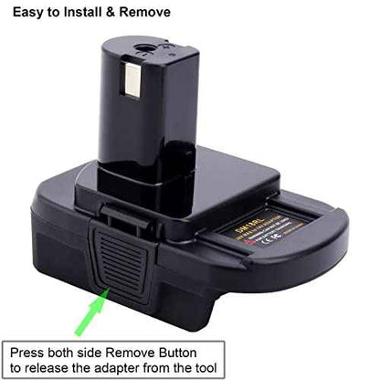 ELEFLY DM18RL Battery Adapter Converter Compatible with 20V Batteries & M-18 Battery, Compatible with Ryobi 18V Batteries ONE+ Tools P108 ?P189 P190 P197 PBP005
