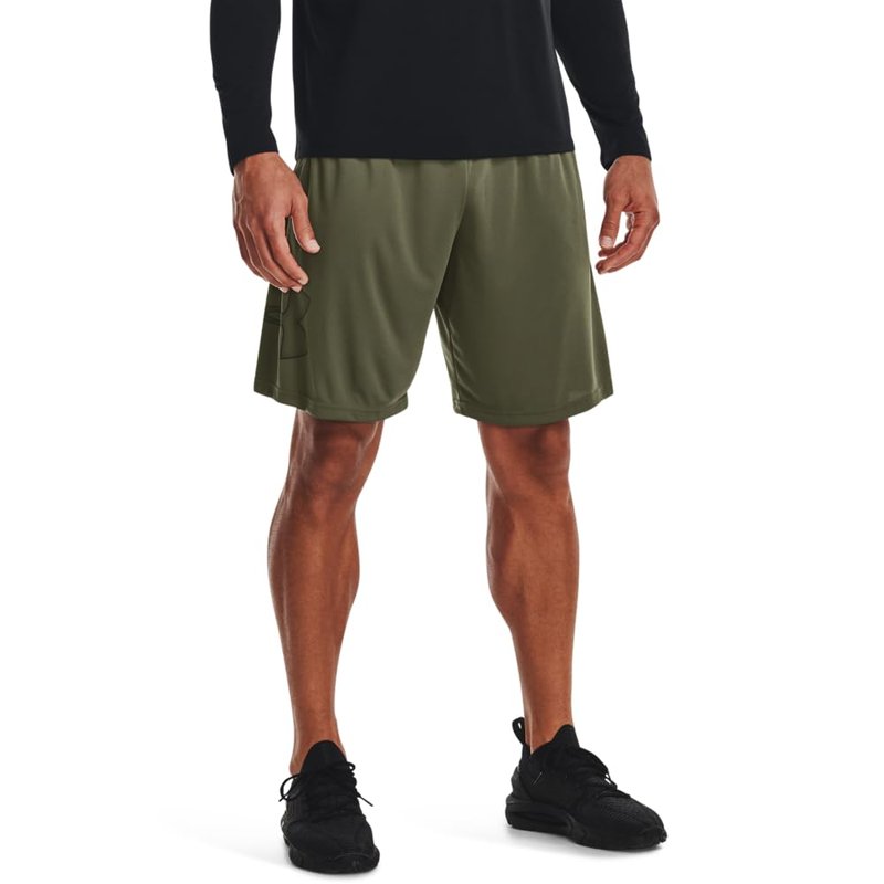 Under Armour Men's Tech Graphic 10" Shorts, (390) Marine OD Green / / Black, Medium