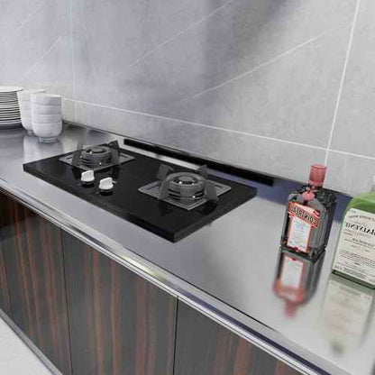 Silver Stainless Steel Contact Paper 15.7"¡¿120" Peel and Stick Metallic Wallpaper for Countertop Fridge Dishwasher Cabinets