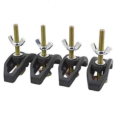 4-Piece Arcuate Press Plate Clamps, T-Track Hold-Down Fixtures, Universal CNC Router & Drill Press Accessories, Heavy Duty Workpiece Holding for Woodworking, Metalworking, and Engraving Machines
