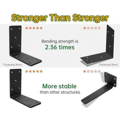 5x5x2.5¡° Heavy Duty Angle Bracket£¬ (8PCS) L Bracket for Shelves Fence Pergola Post Wood£¬90 Degree Corner Brace for Floating Shelf Countertop Support
