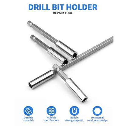 8 PCS Drill Bit Extension, 1/4" Hex Shank Magnetic Drill Extension Bit Holders, S2 Steel Impact Drill Bit Extender (2 Inch,3 Inch, 4 Inch, 6 Inch) for DIY, Automotive; Repair Work