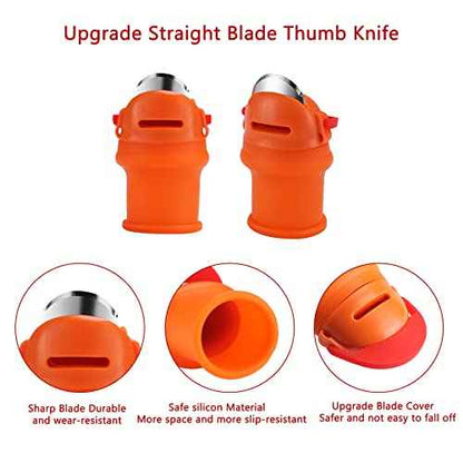 E-TING 12 Pcs Gardening Silicone Thumb Knife Harvesting Tool Finger Plant Fruit Picking Knives Separator Garden Tool