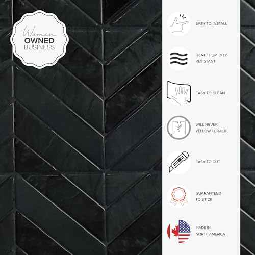 SMART TILES Peel and Stick Backsplash - 5 Sheets of 11.43" x 9" - 3D Adhesive Peel and Stick Tile Backsplash for Kitchen, Bathroom, Wall Tile