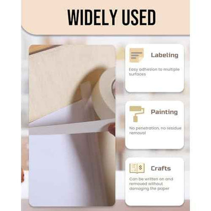 Lichamp Masking Tape 3/4 inch, 3 Pack General Purpose Masking Tape Beige, White Tapes for Painting, Arts, Crafts, 3/4 inch x 55 Yards x 3 Rolls (165 Total Yards)