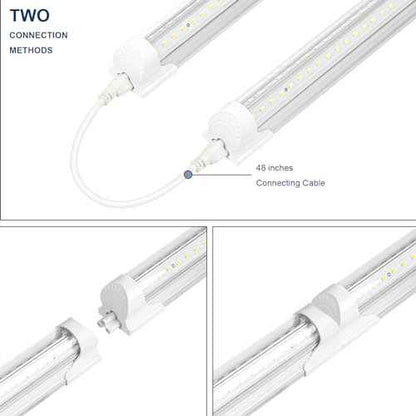 4Pack LED Shop Light 4FT,V Shape Integrated T8 LED Tube Light,6300LM,42W,5000K Super Bright White,High Output Linkable Shop Lights