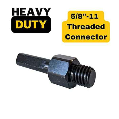 Drilax 5/8"-11 to 1/2" Drill Adapter | Heavy-Duty Triangle Shank for Threaded Diamond Hole Saws & Grinding Cups | Converts Angle Grinder Accessories to Standard Drills