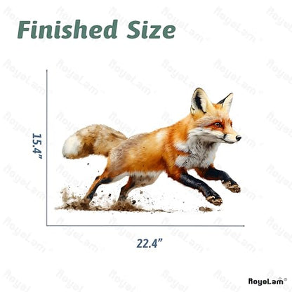Running Fox Wall Decals Removable Animal Vinyl Stickers for Nursery Living Room and Kids Playroom Woodland Theme Decor Peel and Stick Wall Art