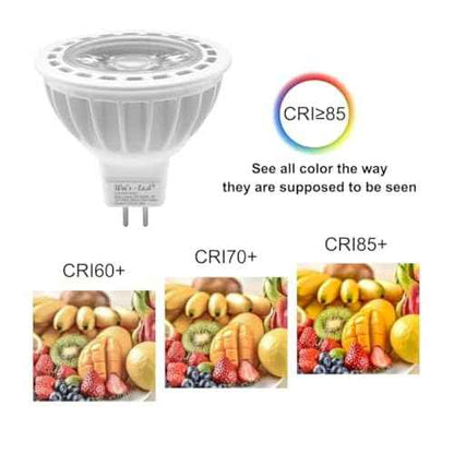 wei's-l.e.d 8W MR16 GU5.3 Led Bulbs, High Power, 800 Lumens, 38 Degree, Replace 85W Halogen Equivalent, 12V Low Voltage, Dimmable! 6 Pack. 2700K or 5000K, Warm White or Daylight (2700K Warm White)
