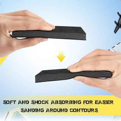 8 Pcs Soft Black Foam Sanding Pads Interface Sander Backing Pad Compatible with Festool RS400 LS130 Sander, 80 x 133 x 12 mm