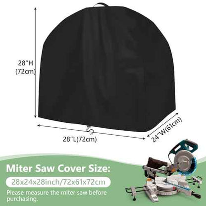 Miter Saws Cover High Density Table Saw Cover Heavy Duty Dustproof and Waterproof Oxford Cloth 28"L x 24"W x 28"H Black