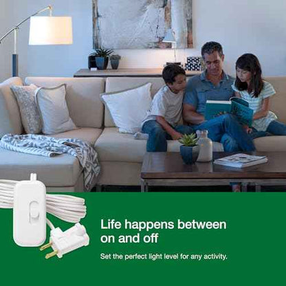 Lutron Credenza LED+ 100-Watt Plug-in Lamp Dimmer Switch, TTCL-100H-WH-2, White (2 Pack)