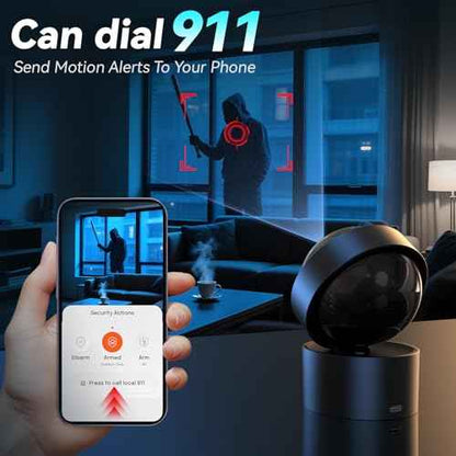 Indoor Camera - Security Camera Indoor 5G&2.4G WiFi Cameras for Home Security Instant 911 Alert, Pan/Tilt Baby Monitor/Dog/Pet Camera AI Motion Detection Night Vision, Speaker, US Cloud Storage 2Pack