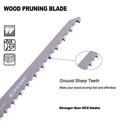 EZARC Wood Pruning Reciprocating Saw Blade, 6-Inch Recip Saw Blades R644GS 6TPI (5-Pack)