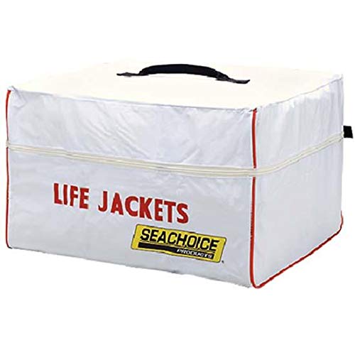 Seachoice Heavy-Duty 6-Capacity Life Jacket, Nylon Storage Bag w/Carrying Handles,White