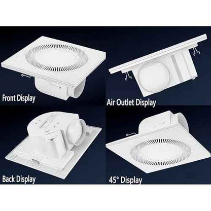 Bathroom Exhaust Fan With Light,DC Energy-Saving Bathroom Ventilation Fan, Ceiling Mount Ventilation Fan & Light 6500K Combo,Newly upgraded silent exhaust fan for the bathroom