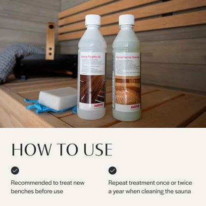 Almost Heaven Saunas Paraffin Oil, Wooden Bench & Surface Protection Oil, Wooden Surface Treatment to Protect & Accentuate Natural Wood Color, Extend Your Home Sauna Lifespan, 16.9 FL OZ