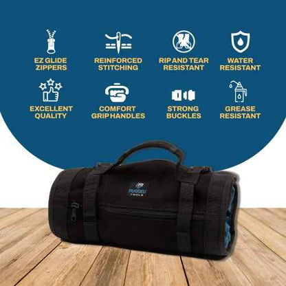 Rugged Tools Titan23-XL Tool Roll - Wrench Roll & Organizer - Canvas Tool Bag & Tool Pouch for Electrician, HVAC, Plumber, Carpenter or Auto Mechanic