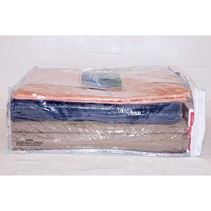 10-Pack Clear Vinyl Zippered Storage Bags 12 x 15 x 5 Inch