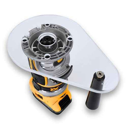 WOOD GRAIN JUNKIE¢ç TrimFit Pro¢ç 6"x9" Router Base Plate Compatible with DeWalt DWP611, DCW600B ? Single Grip, 3/8¡± Clear Acrylic, Pre Drilled Router Accessory for Woodworking, Made In USA