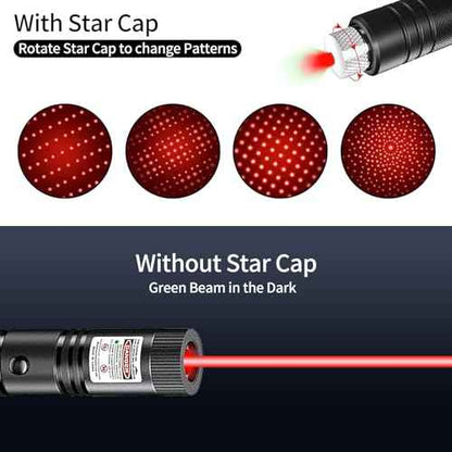 Red Laser Pointer, USB Rechargeable, High-Power Adjustable Beam Laser Pointer, Ideal for Presentations, Teaching, Outdoor Use, and Pet Laser Toys