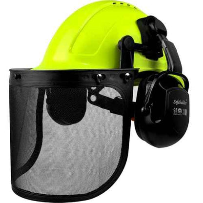 Q20X Forestry Safety Helmet 3 in 1 Chainsaw Arborist Helmet with Face Shield Ear Muffs Hearing Protection Hard Hats ANSI Z89.1 OSHA