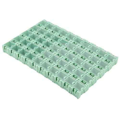50 Pcs/Set Green IC Component,Tool Boxes Tool Organizers Box SMD Electronic Component Container Mini Storage Boxes kit