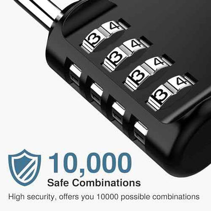 Puroma 10 Pack Combination Lock for Locker 4 Digit Outdoor Waterproof Padlock for School, Gym, Sports, Fence, Toolbox, Gate, Case, Outdoor, Hasp Storage, Cabinets (Black)